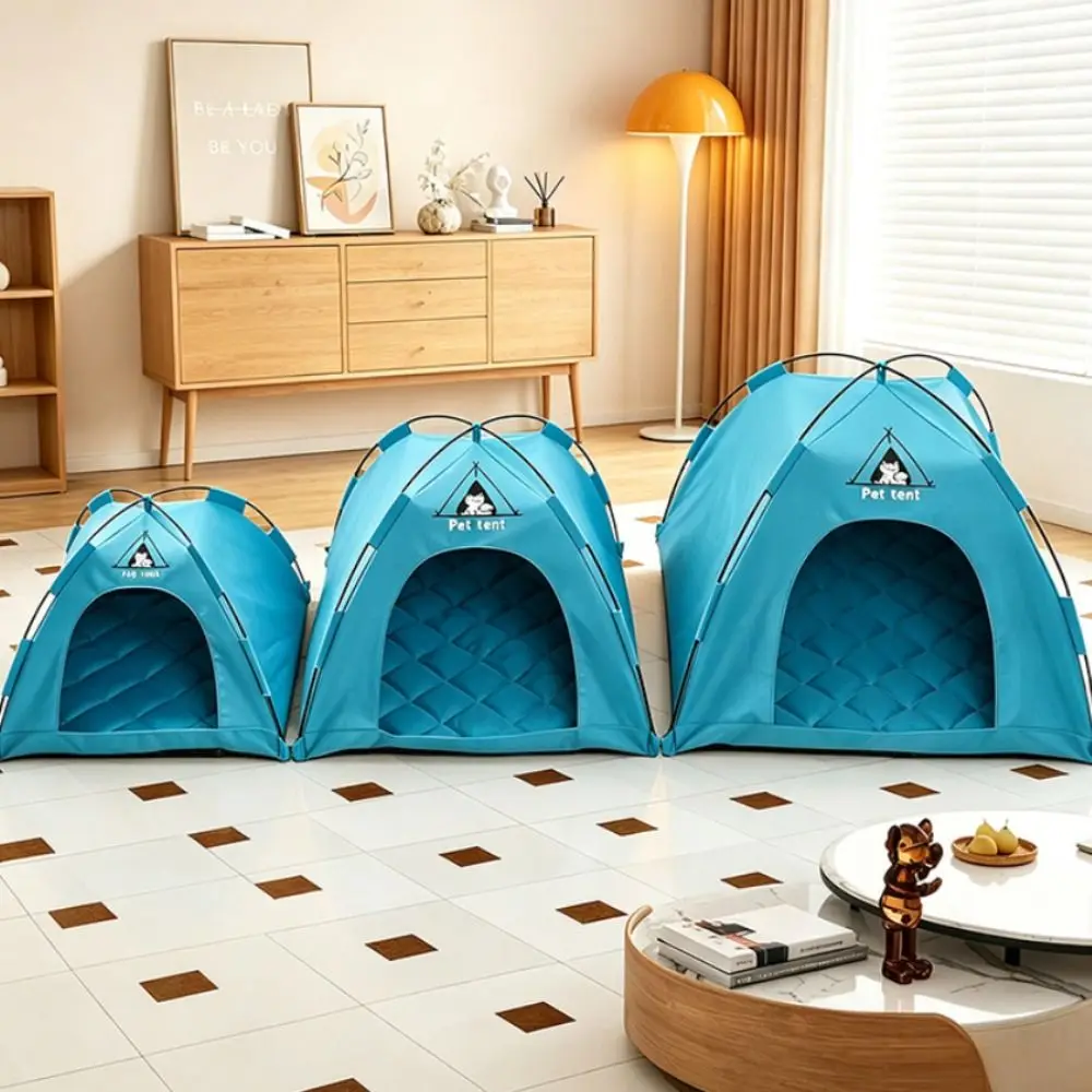 Pet Cage Breathable Pet Tent House Comfortable with Double-sided Mat Feral Cat Shelter Portable Pet Nest Tent Travel