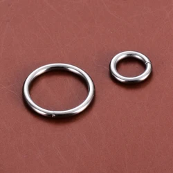 20pcs/Lot Stainless Steel Circle Close Split O Rings Connectors for Jewelry Clasps Making Keychain Bag Clips Hook Findings