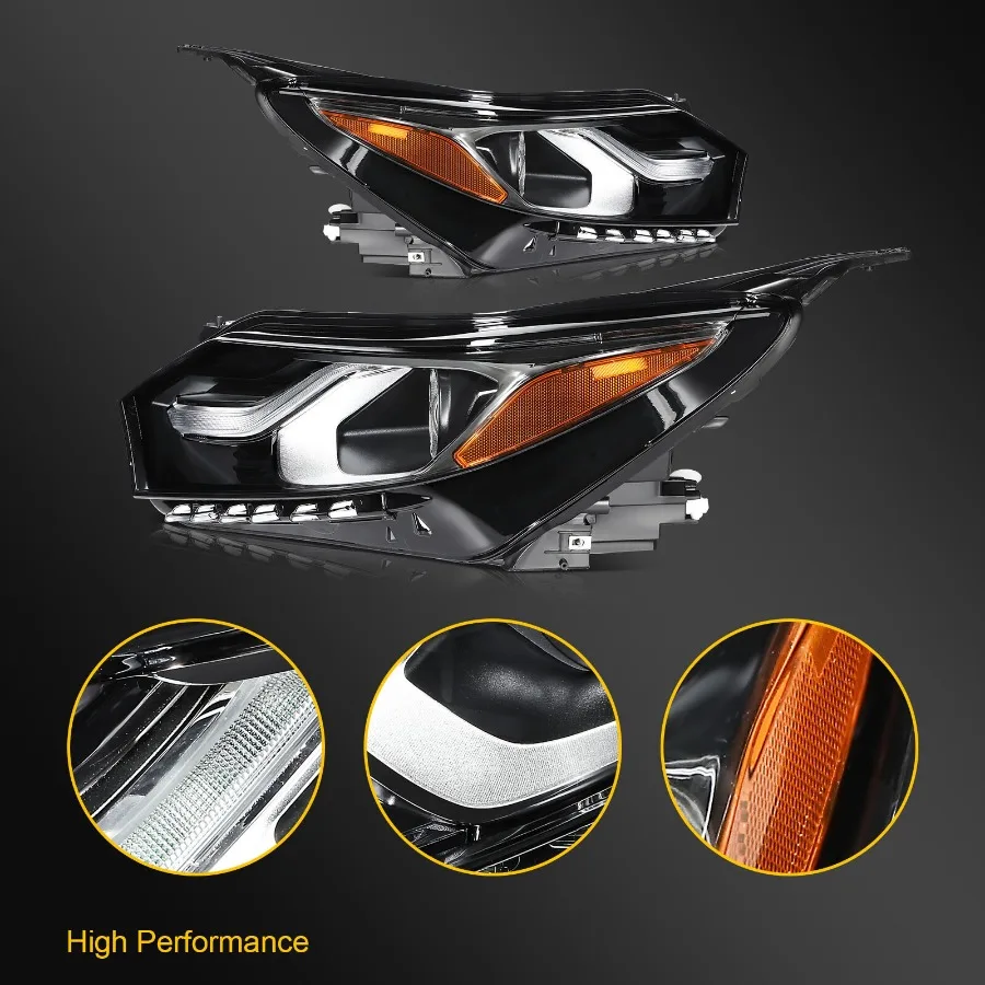 Scheinwerferbaugruppe mit LED-Tagfahrlichtprojektor für Chevy EquBlack-Gehäuse 2018–2020