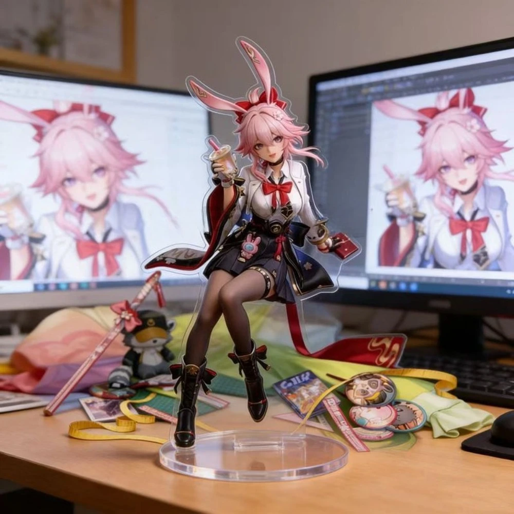 Anime Game Honkai Star Rail Standinge Plates Desktop Decoration Model Anime Figures Evanescia Toy Cosplay Collective Fan Gift