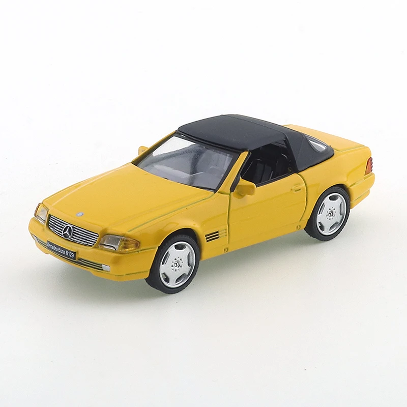 DCT 1/64 Diecast Automotive Model SL500(R129) Black  Yellow Green  Simulation Miniature Car Model Collection Adornment Toy