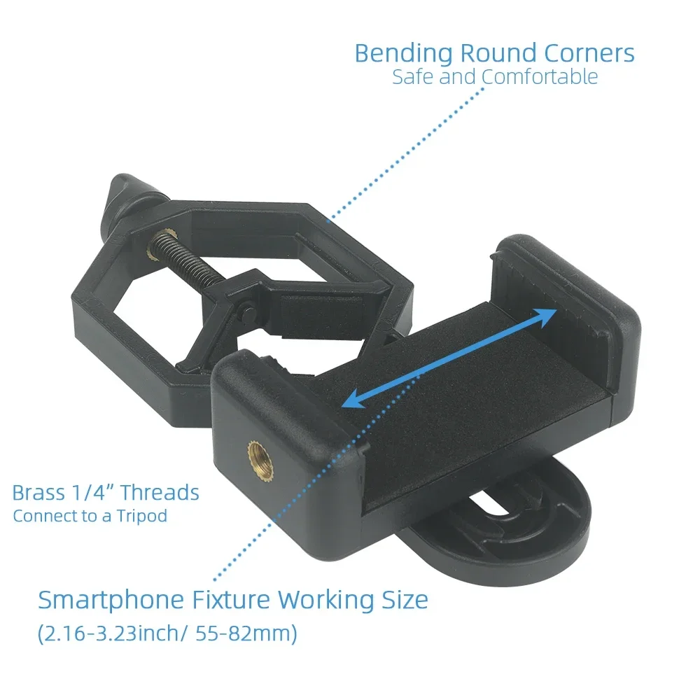Cell Phone Adapter Plastic for Monocular Microscope Telescope Binoculars Spotting Scope Mobile Phone Clip Bracket image 4