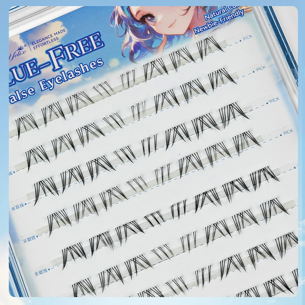 Yelix 5-7mm cils inférieurs fée faux cils segmenté naturel sous cils Manga cils inférieurs maquillage outil de maquillage des cils