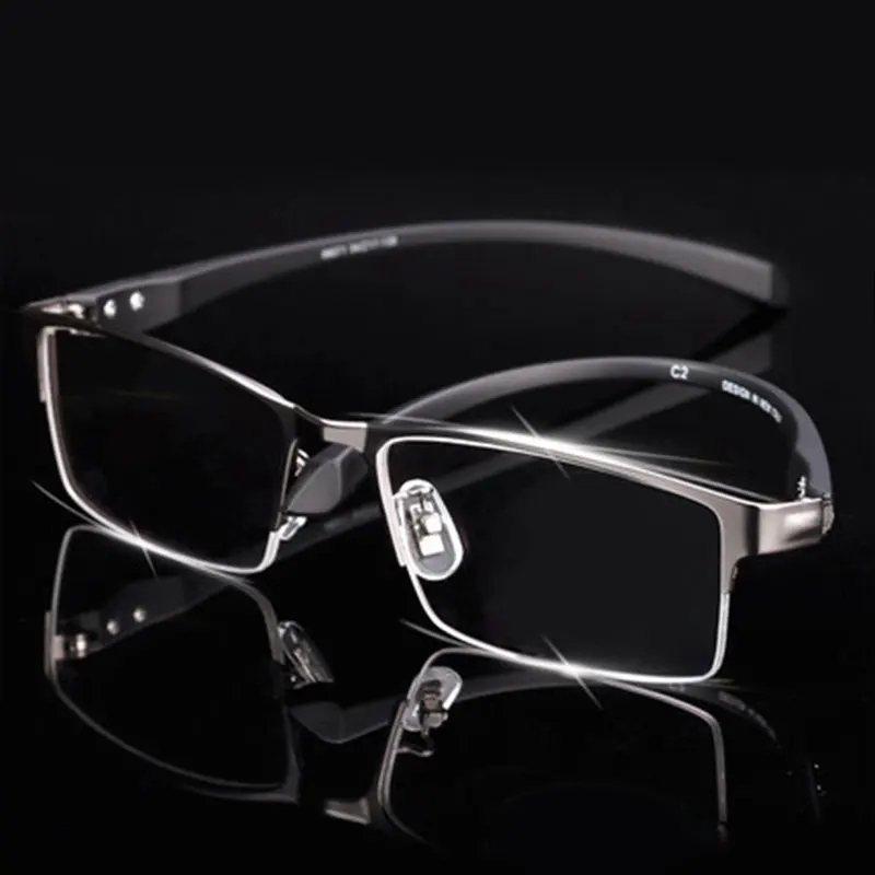 Men Alloy Eyeglasses Frame for Men Eyewear Flexible Temples Legs IP Electroplating Alloy Material,Full Rim and Half Rim