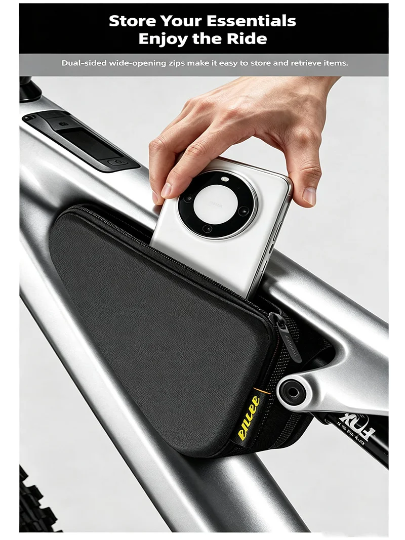 1,7L wasserdichte Fahrrad-Rahmentasche, MTB-Rennrad-Oberrohr-Unterrohr-Aufbewahrungstasche, Fahrradzubehör – Detail 10