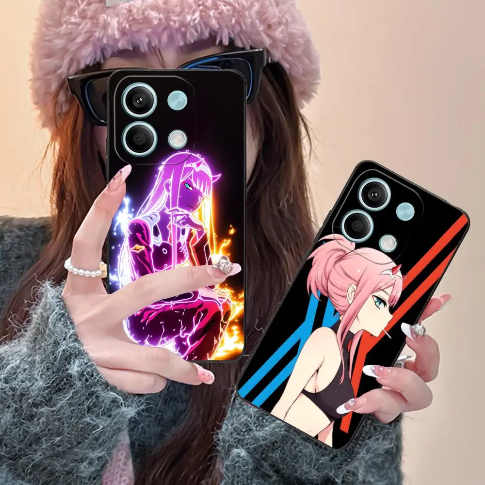 حافظة هاتف محمول Neon Zero Two لهاتف Xiaomi Redmi Note 14 13 12 11 A5 3 2 1 Pro Plus 4G 5G هاتف ذكي واقي بطباعة ملونة #2