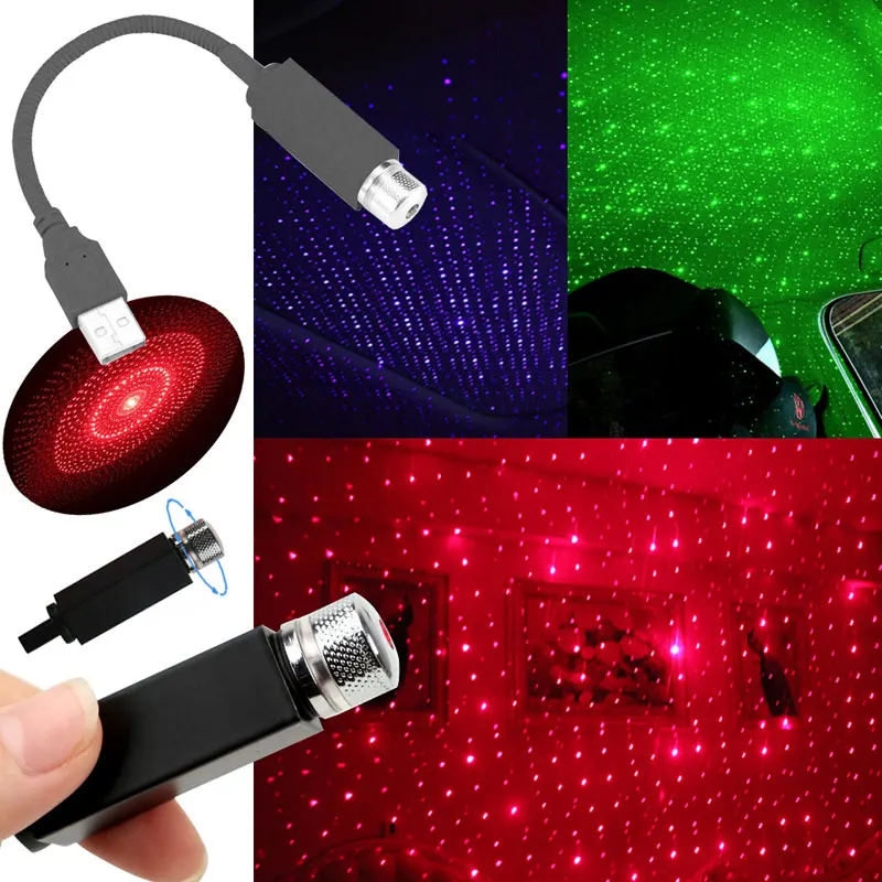 1 Pcs Mini LED Starry Sky Night Light Romantic Laser Projector Decorative Lights For Car Roof Room Ceiling Decor Plug USB 5V