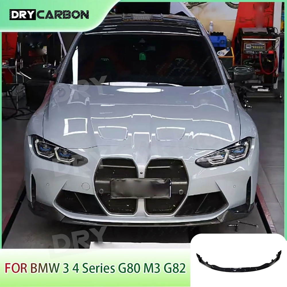 

Car Front Bumper Lip Spoiler Diffuser Chin Body Kits for BMW 3 4 Series G80 G82 G83 M3 M4 2021 +ABS Accessories