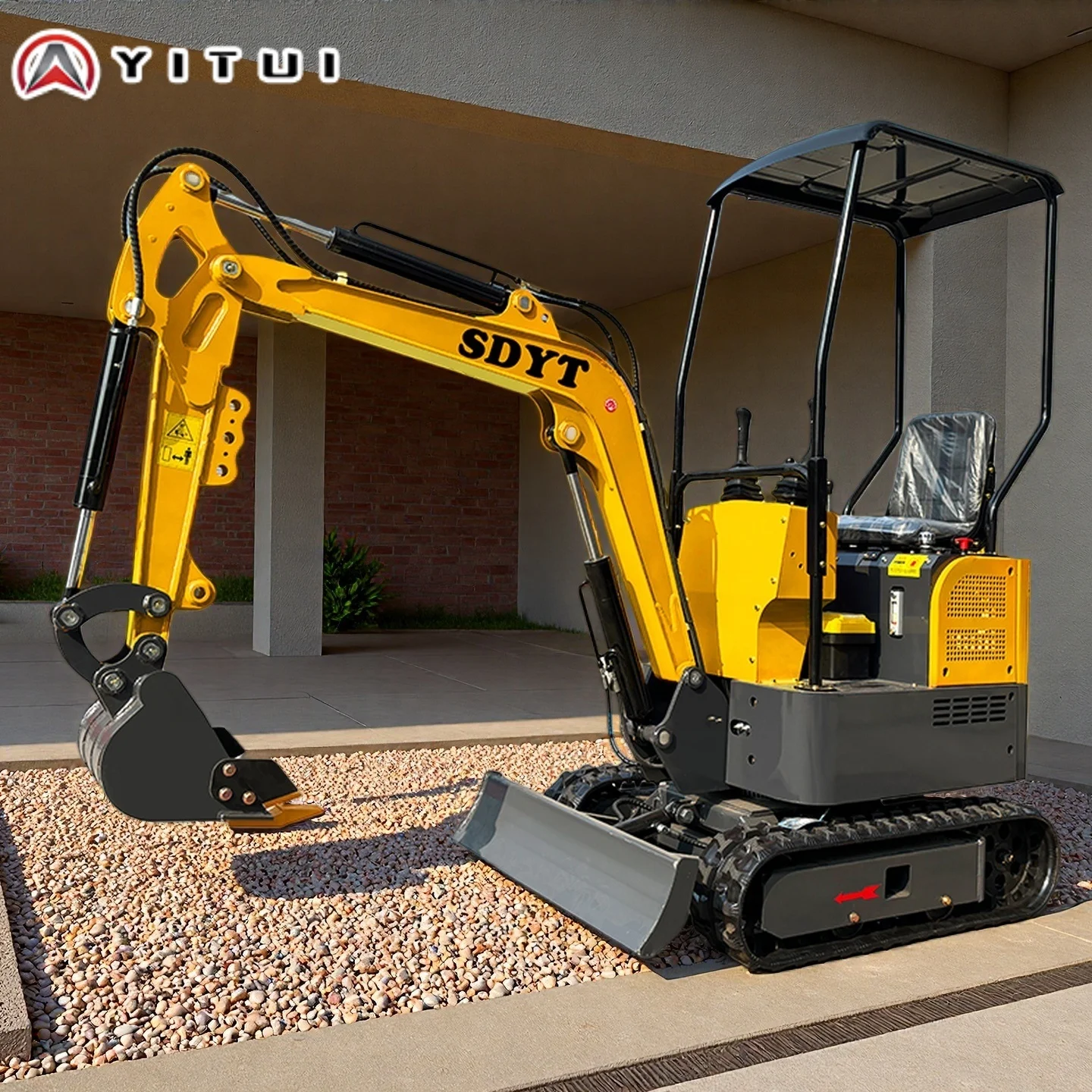 حفارة صغيرة مخصصة 1.2 طن حفار صغير محرك يورو 5 كوبوتا مع دلو ومرفقات لبناء مزرعة الحديقة