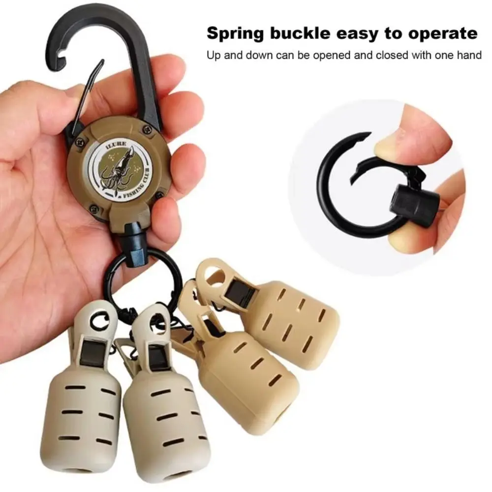 

4pcs/set Tank Shaped Egi Hook Cover Protector Buckle Durable Squid Jig Bait Protector Multi-functional Retractable