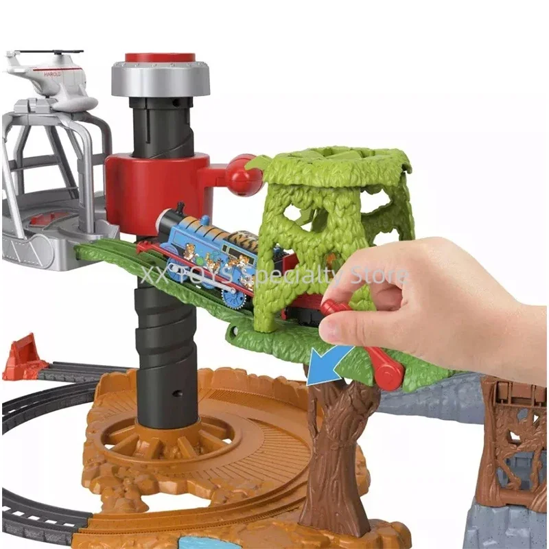 Thomas & Friends Sodor Safari Rescue Tiger Adventure Set Treno e binario motorizzato multicolore per regalo di festa per bambini in età prescolare