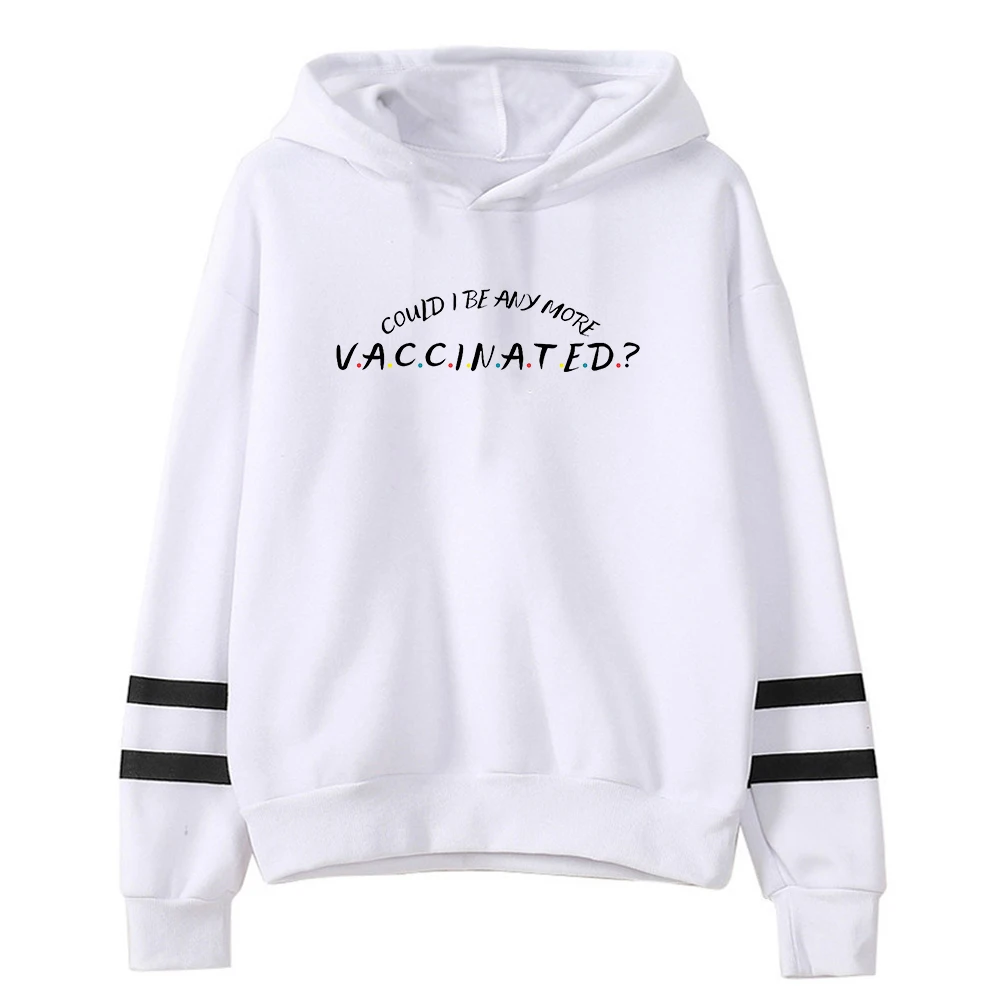 Matthew Perry Could I Be Any More Vaccinated Hoodie Chandler Bing Pocketless Parallel Bars Sleeve Sweatshirt Men Women's Clothes