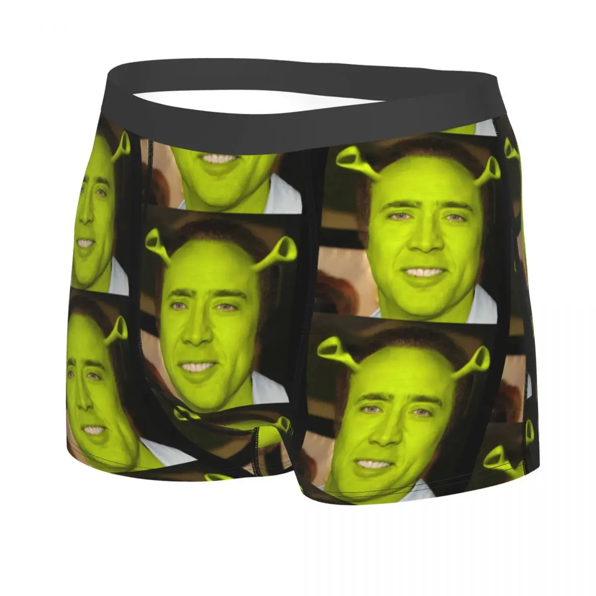 Custom Nicolas Cage Meme Underwear Men Breathbale Boxer Briefs Shorts Panties Sexy Soft Underpants For Male