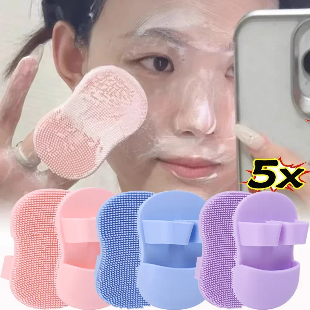 Silicone Face Scrubber for Men and Women Facial Cleansing Brush Silicone Face Wash Brush Manual Cleansing Skin Care Face Brushes