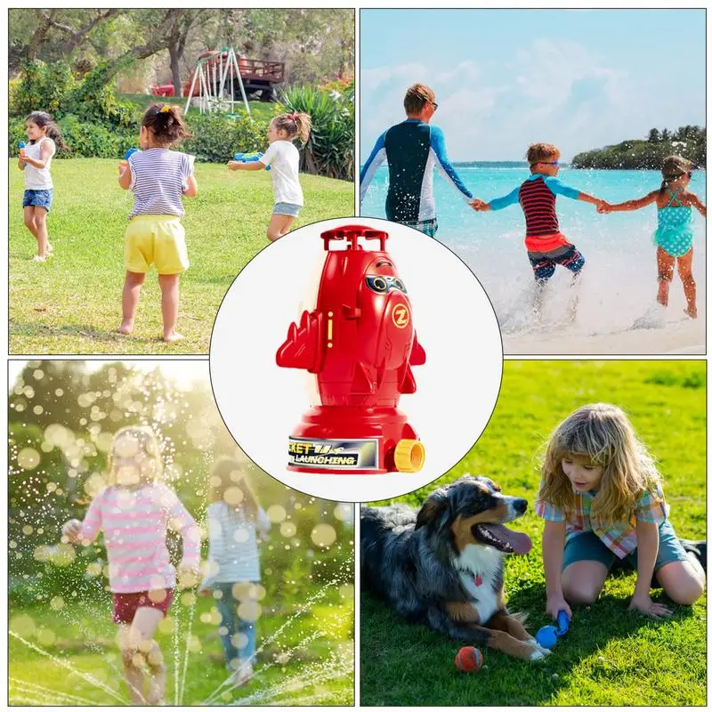 Rocket Launcher Toys space Rocket Water Sprinklers Water Pressure Lift Sprinkler Toy Outdoor Garden Lawn Water Spray Kids Toys