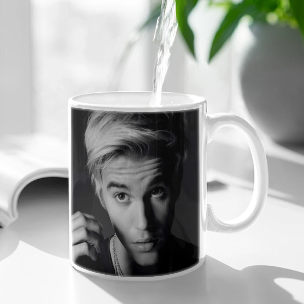 Custom-Justin-Bieber-Coffee Mug 11oz Fun Ceramic Coffee Tea Cocoa Cup Handle Tea Drink Cup