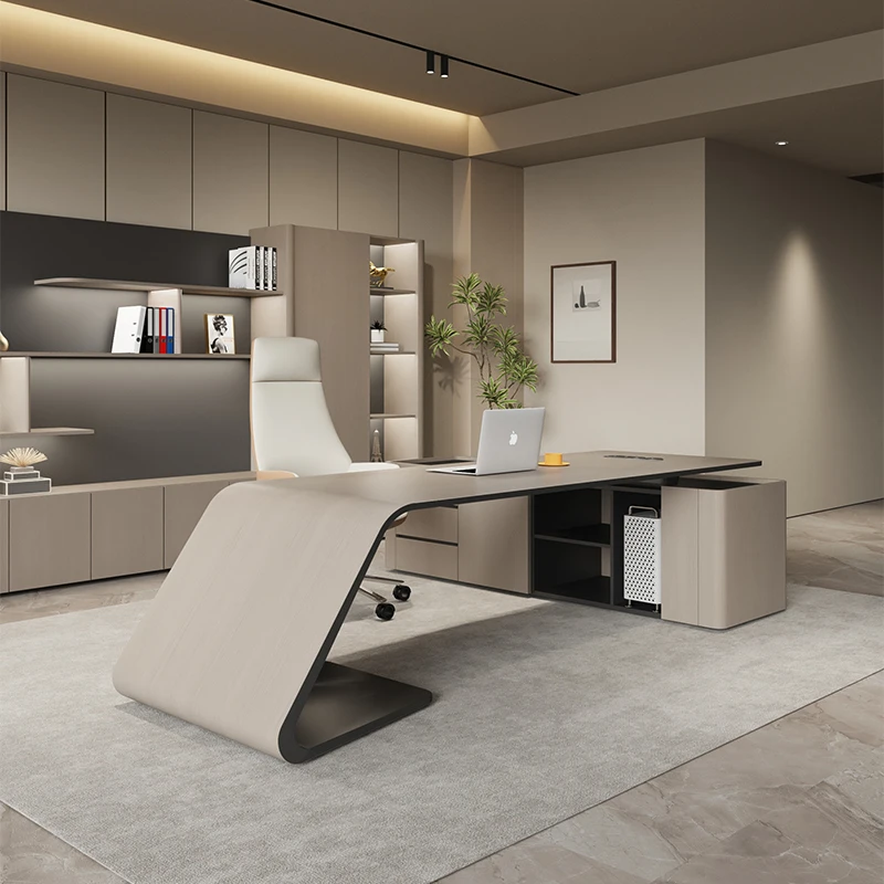 Office boss table light luxury high-end president simple modern office manager and chair combination