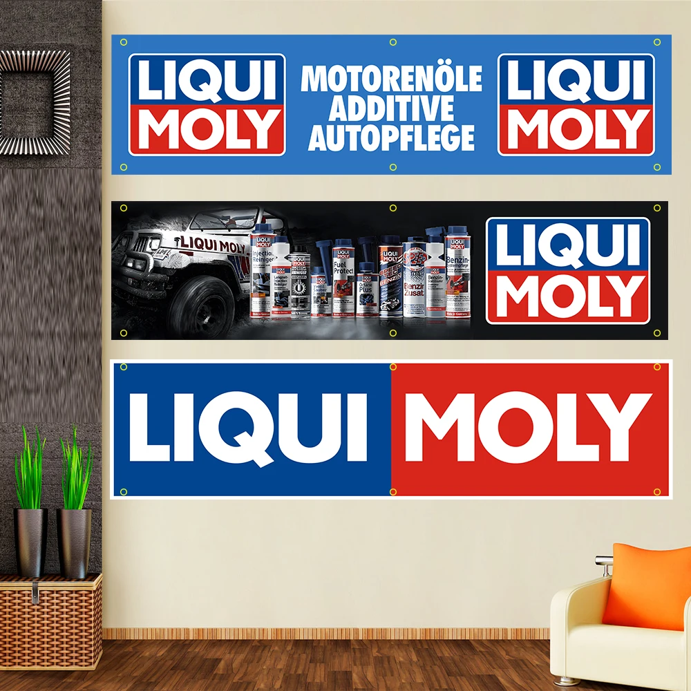 JohninBanner 2x8 Fts Liqui Molys banner Interior decoration Race car Tapestry printed Flag