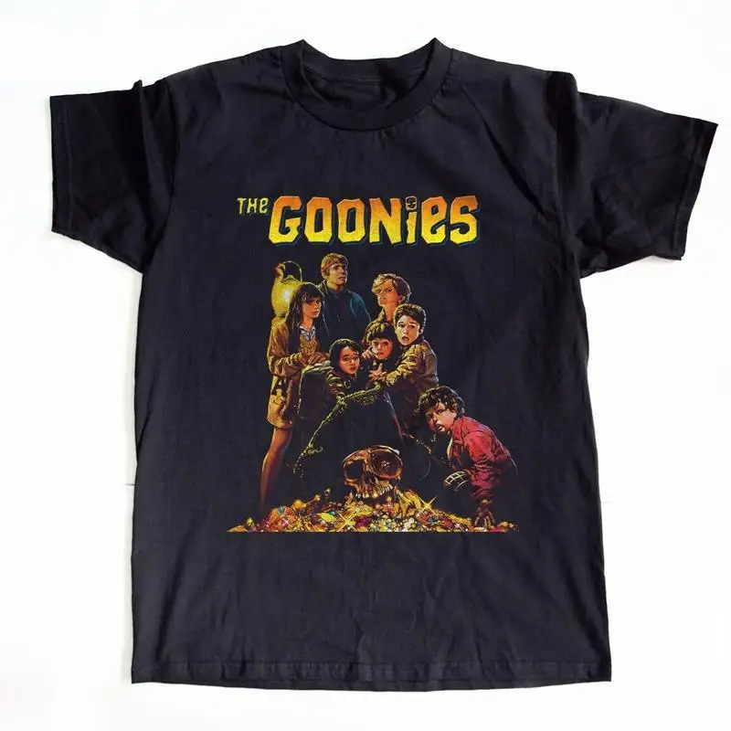 

Черная футболка из плотного хлопка из фильма The Goonies Adventure, размер S 5Xl