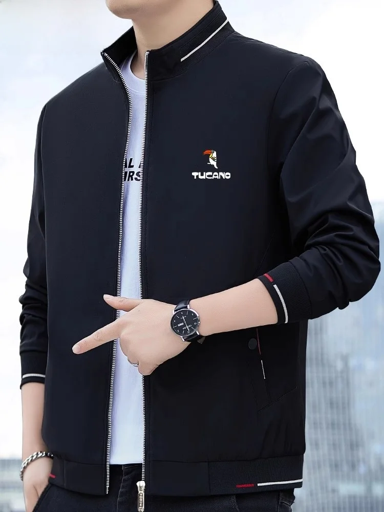 

TUCANO Мужская куртка с воротником-стойкой, повседневная приталенная весенне-осенняя верхняя одежда для отдыха, полиэстер, нейлон, волокно Cosite