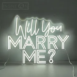 Will You Marry Me Neon Signs LED Wedding Mariage Decor Signboards Party Room Wall Decor Wedding Neon Sign with 12V Power Adapter