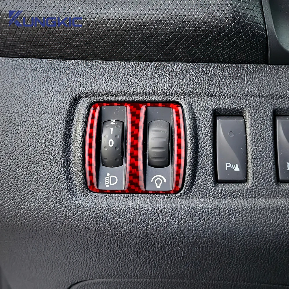 Real Soft Carbon Fiber For Renault Clio 4 Mk4 IV 2013 2014 2015 2016 2017 2018 Car Headlight Switch Inner Frame Trim Sticker - view 4