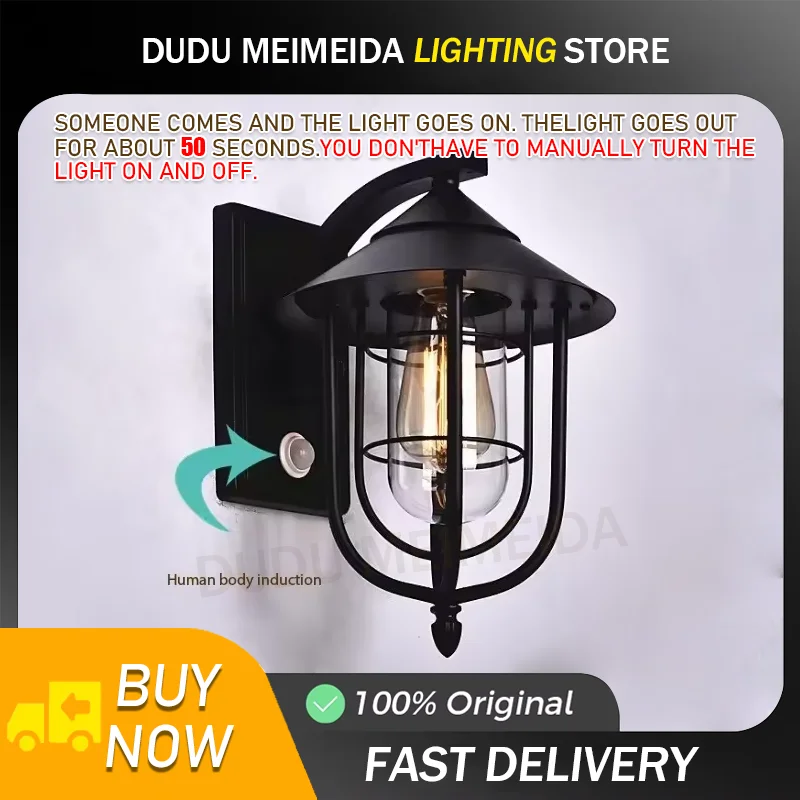european-retro-simple-led-body-induction-wall-lamp-outdoor-waterproof-courtyard-corridor-corridor-balcony-lighting-lamps