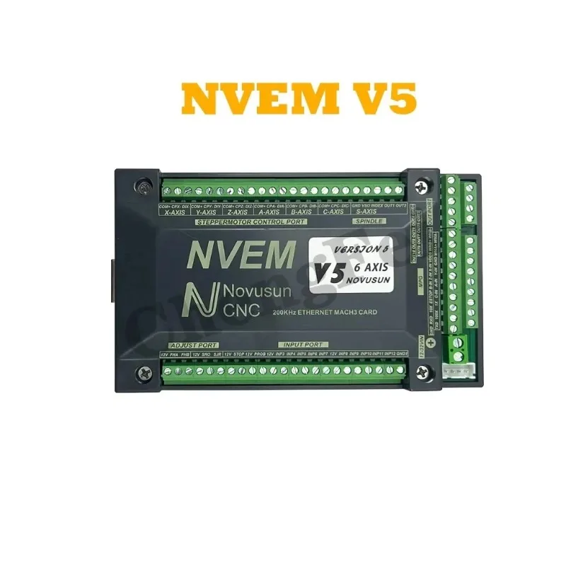 Sports Controller 300kHz NVEM V5 Upgrade 3-axis 4-axis 5-axis 6-axis Mach3 Control Card Ethernet Interface