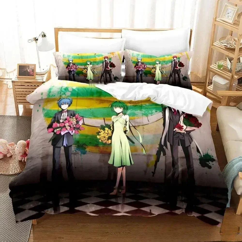 

3D Cartoon Assassination Classroom Koro-sensei Bedding Set Boys Girls Twin Queen King Size Duvet Cover Pillowcase Bed boys Adult