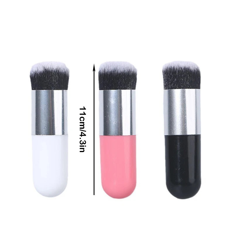 Mini escova de maquiagem para fundação, cabelo sintético macio, para o pó, creme bb, blush, ferramenta cosmética, 1pc