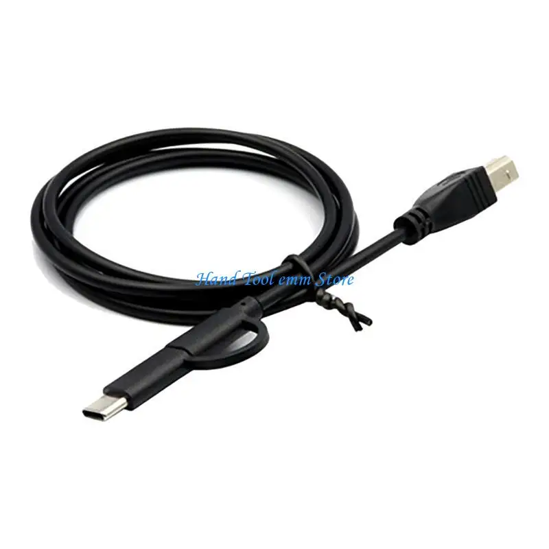 H37F Type C/Micro USB Male to USB-B Male Data Cable Cord Universal Phones Printer Scanner Tablet Converter Adapter Wire Line