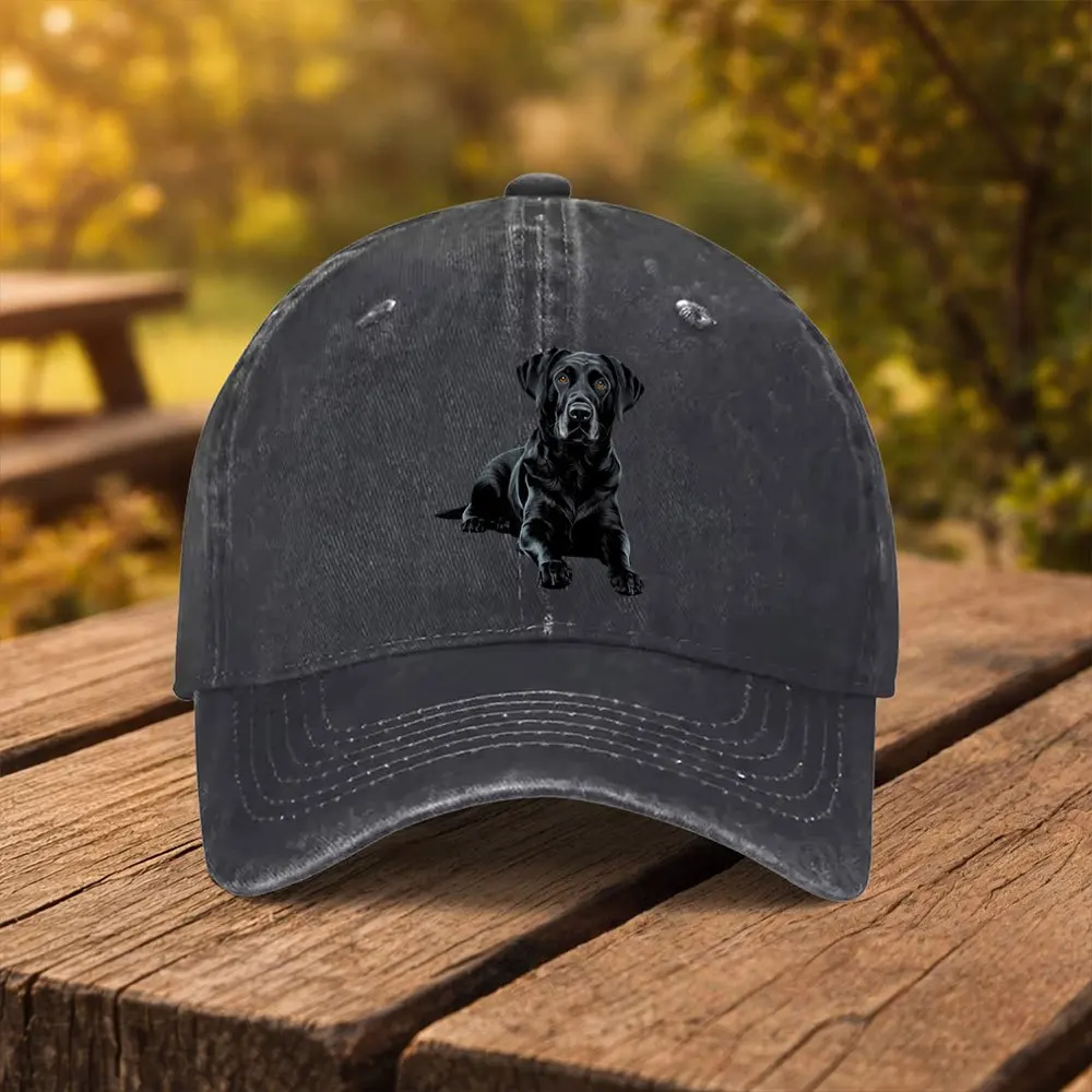 Labrador Retriever Print Baseball Cap, Unisex Fashion Duckbill Hat, Suitable for Outdoor Sports, Fitness, Travel, and Outings, M