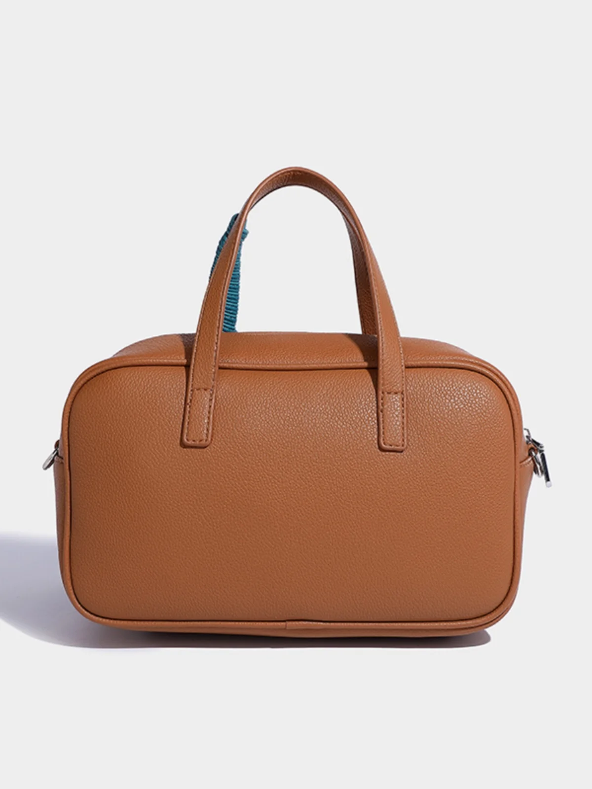

Boston Bowling Bag Women's New 2024 Genuine Leather Handbag Vintage High-End Feelings Crossbody Bag Soft Square ape Pure Color