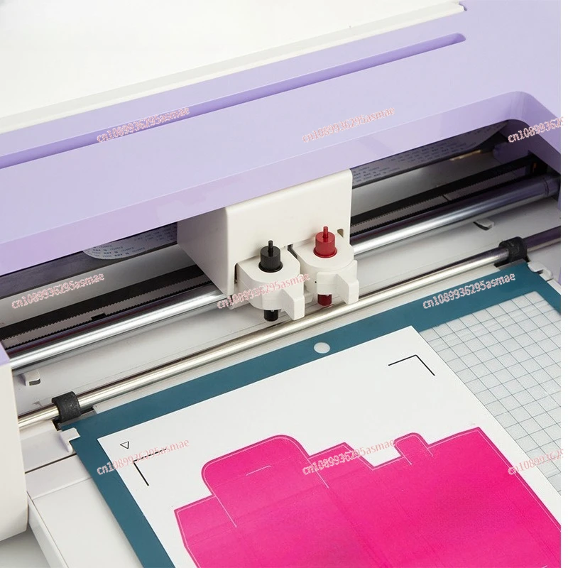 Automatic Contour Cutting Plotter Mini Purple Desktop Vinyl Cutter for Adhesive Stickers Diatomaceous Mud Decals Sign Making