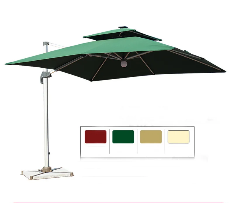 

Зонт для патио с дистанционным управлением, солнечной панелью для зарядки и подсветкой, римский зонт, акция по продажам