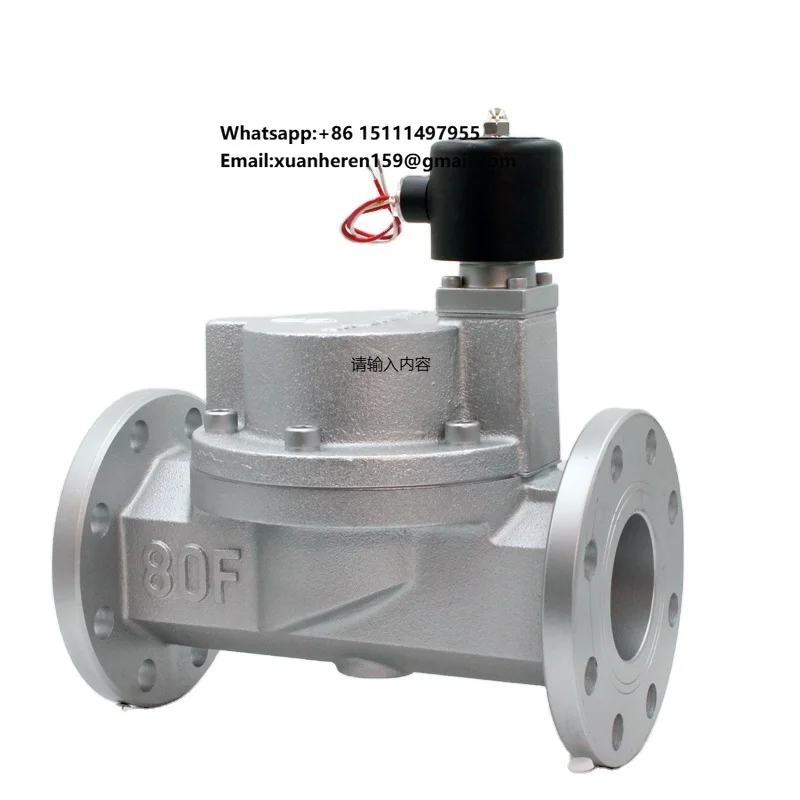 Cast Iron Gas Stainless Steel Solenoid Valve Dn80 3 Inch 80MM Steam Flange 220V Solenoid Valve