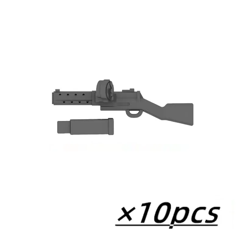 WWII Militärwaffen MOC Bausteine Figuren Soldatenzubehör US Sowjetische Gewehr Mini-Pistole Rakete MG42 RPG Kugel Spielzeug Geschenk – Detail 12