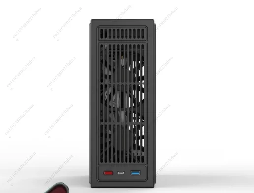 Direct-Mount 1U Thick Aluminum CNC Half-Height Dual-Slot Blade Card ITX Mini Case