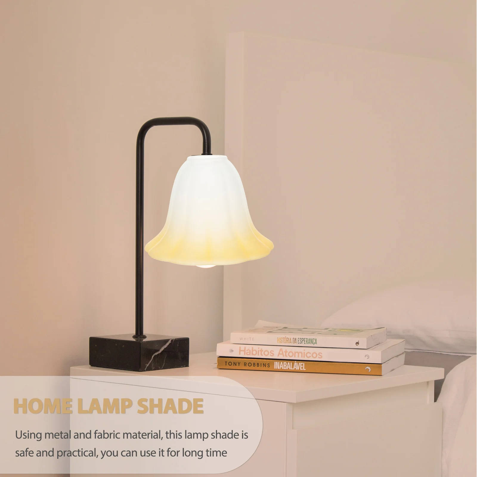 

Glass Lampshade Simple Design for Various Lamps Soften Light Decorate Home Easy Installation Stable Glass Crafted Accessory