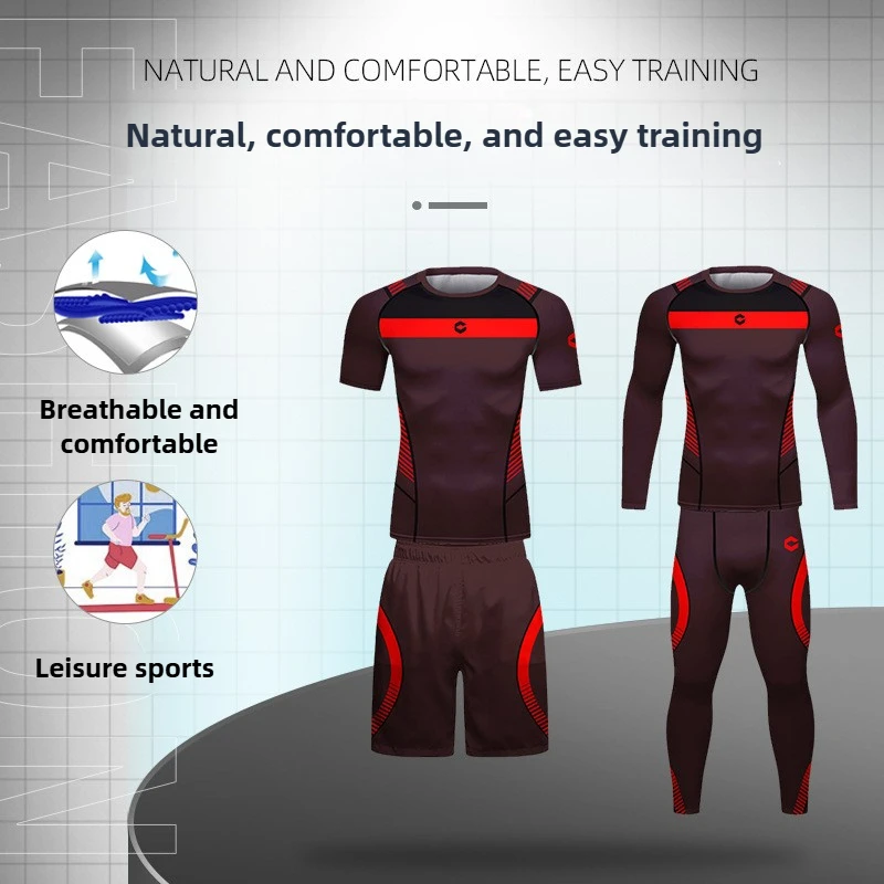 

Men's Cool Printed Sportswear Set - Breathable & Stretchable Tight Fit for Autumn & Winter Workouts (In Stock)