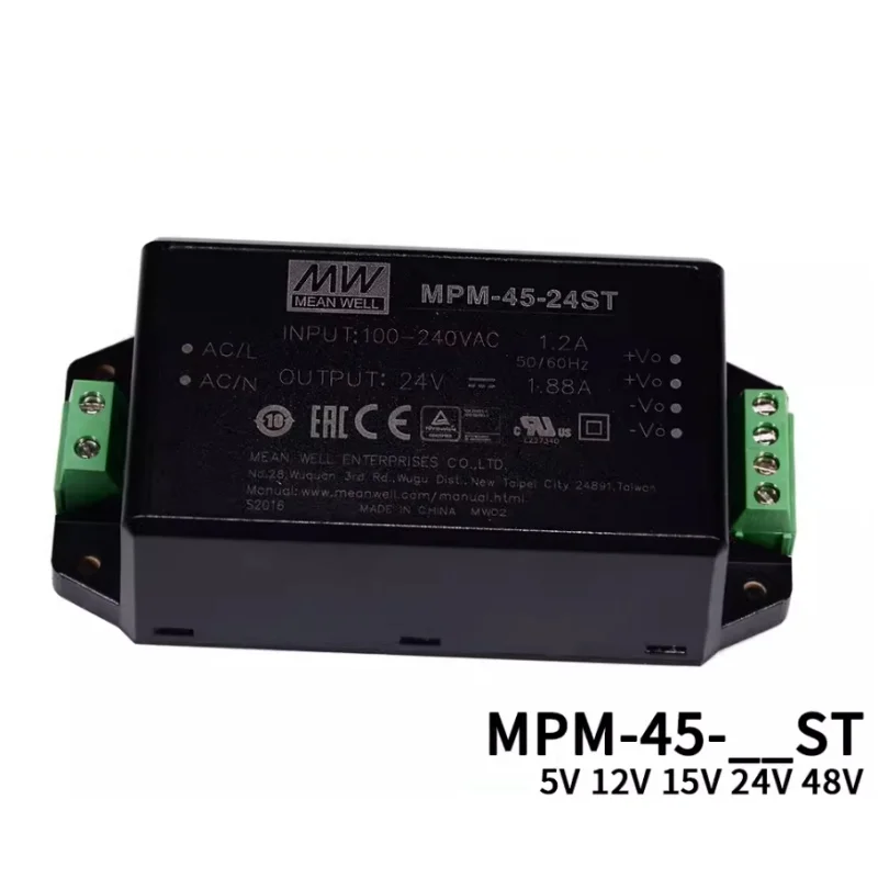 MPM-45 MPM-45-5 MPM-45-12 MPM-45-24 MPM-45-48 MPM-45-5ST MPM-45-15ST MPM-45-24ST MPM-45-48ST MEANWELL MPM 45 45W