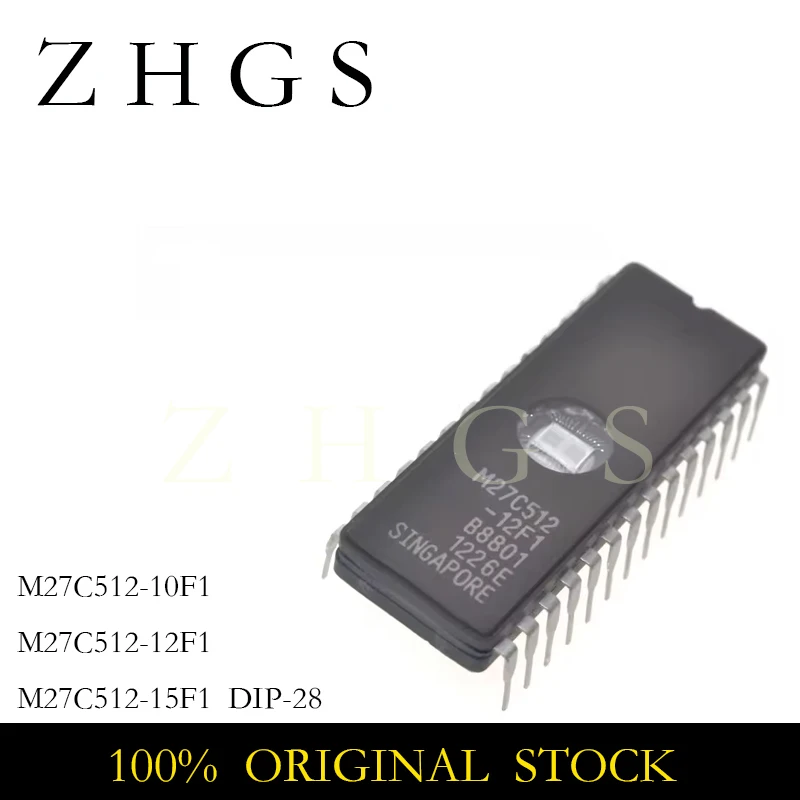 5PCS M27C512-10F1 M27C512-12F1 M27C512-15F1 DIP-28 M27C512 10F1 12F1 15F1 DIP EPROM Drive IC CHIP NEW STOCK