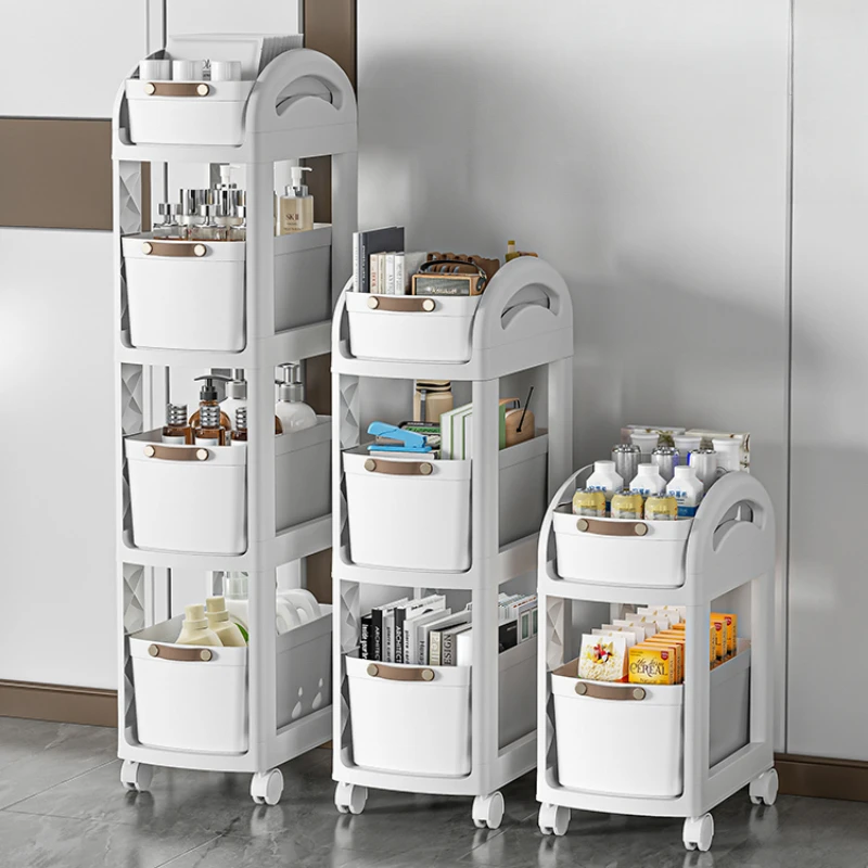 Light luxury imported storage cabinet, backpack storage rack, mobile pulley