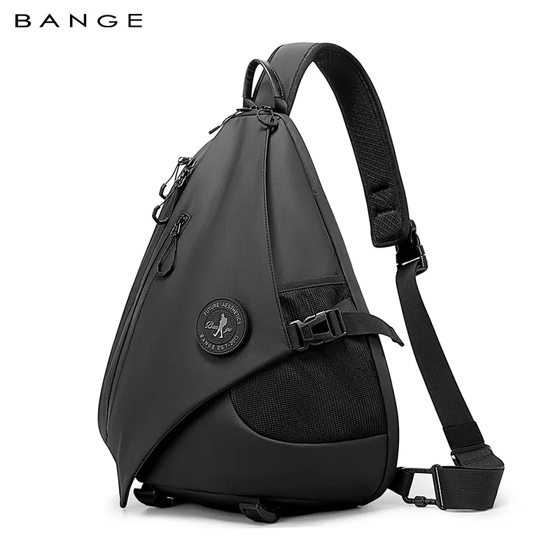 

bange Men's single shoulder fashion light crossbody men's waterproof large capacity chest bag leisure backpack