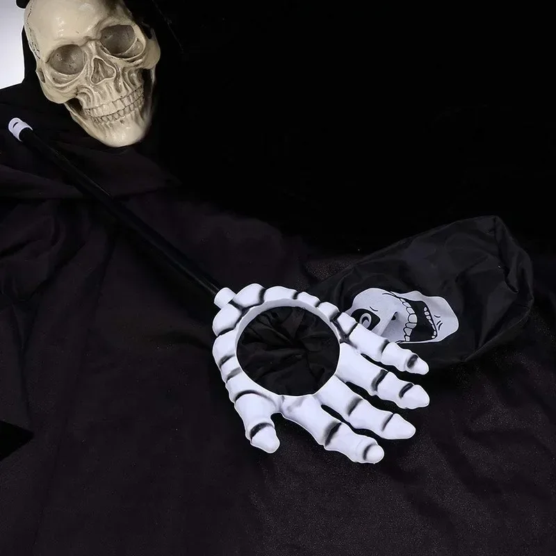 Halloween-Kürbis- und Totenkopf-Süßigkeitentasche, Handtasche für Süßes oder Saures für Kinder, gruseliges Partyzubehör, Halloween-Requisiten für Kinder – Detail 5