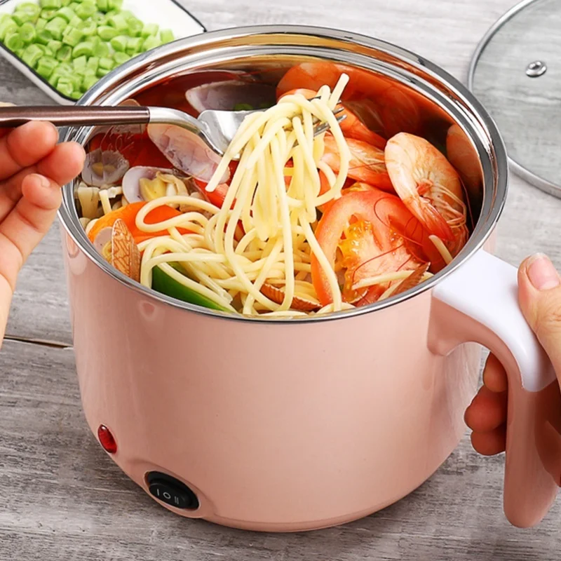 Electric Mini Hot Pot 1.5L Uniform Heating Multi Functional Compact Mini Electric Fondue Pot Rapid Noodles Cooker For Dormitory view 4