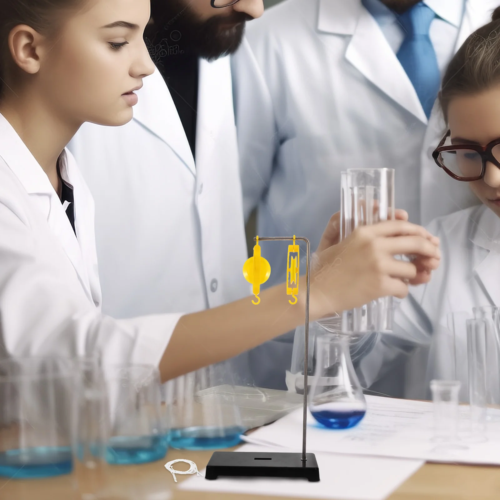 

1Set Physics Pulley Block and Bracket Set User-Friendly Science Learning Kit for Pulley Experiments Teaching Tools for Physical