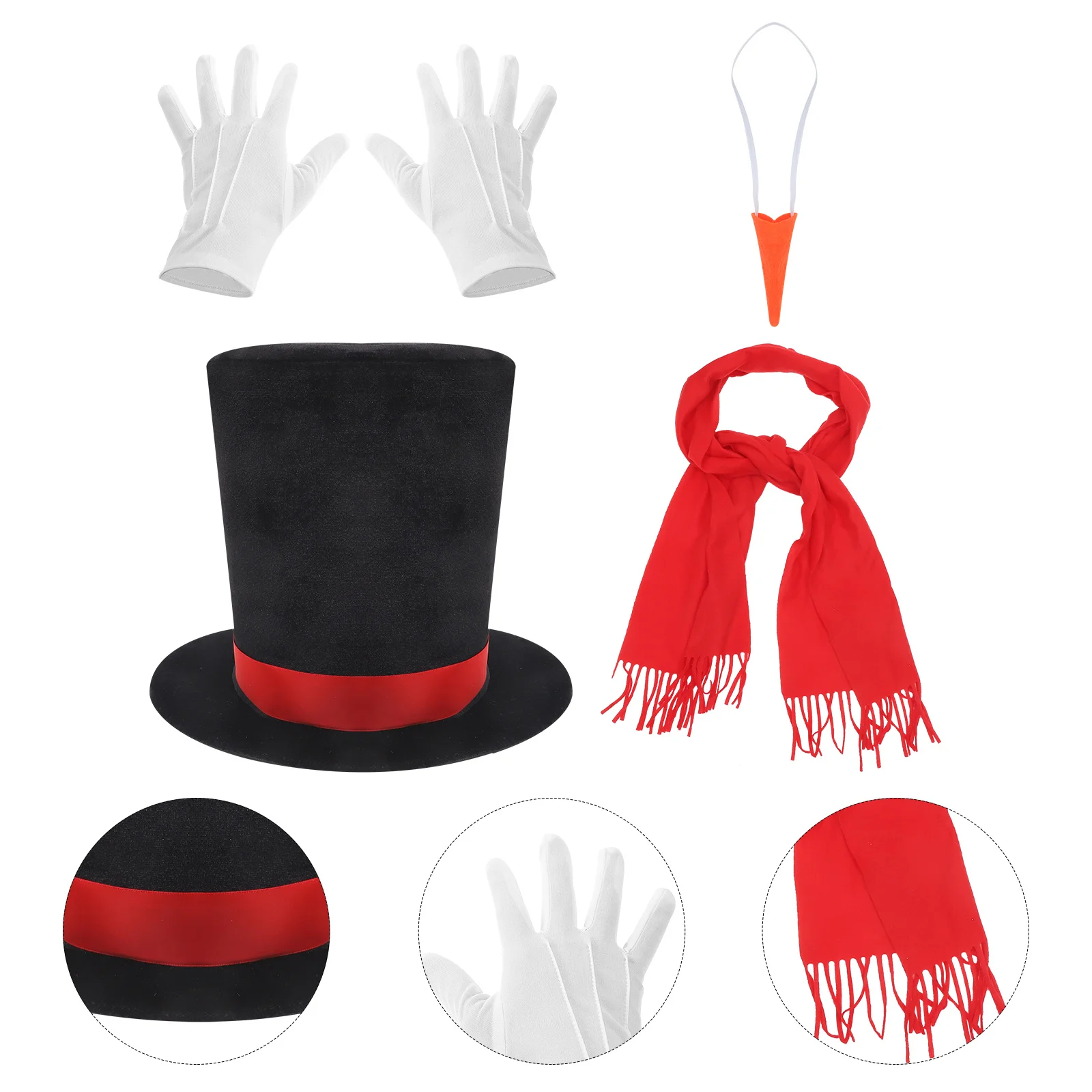

1Set Snowman Costume Kit Wear-Resistant Snowman DIY Cosplay Accessories for Christmas Party Outfit Christmas Costume