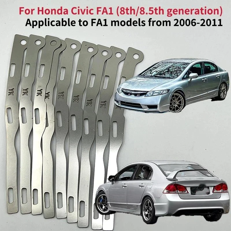 

2Pcs Broken Reinforced Stainless Steel Metal Bracket For Civic 8th Gen 2006-2011 FA1 Front Bumper Repair Buckle