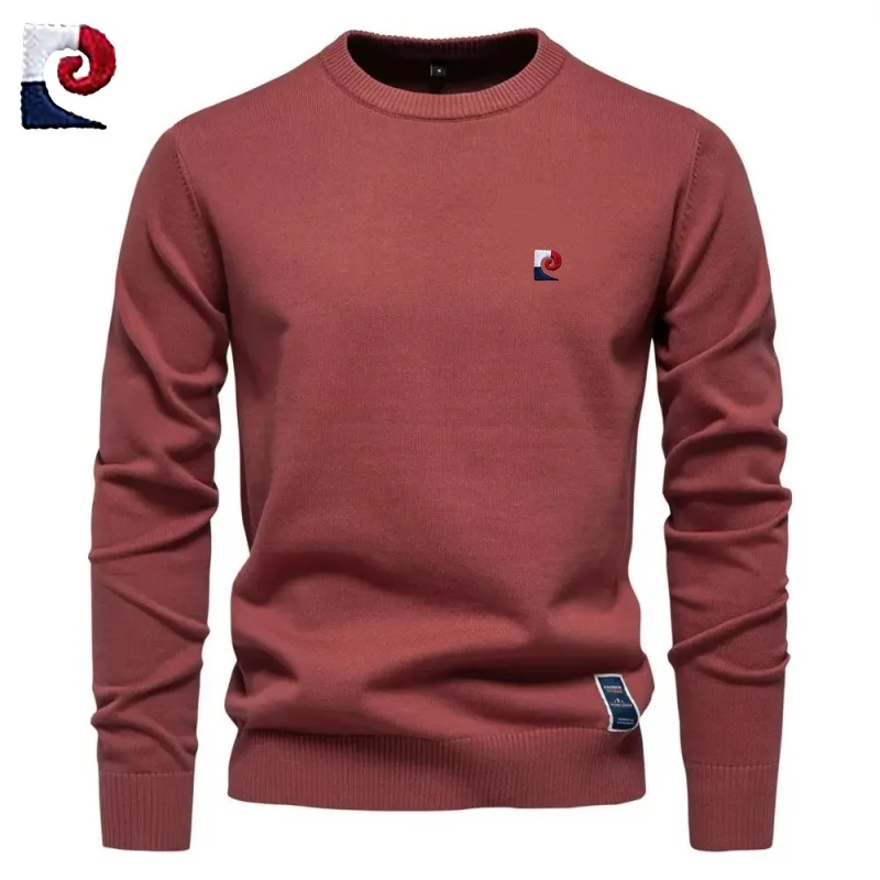 New men's high-quality long sleeved knitted sweater pullover for autumn and winter fashion, casual